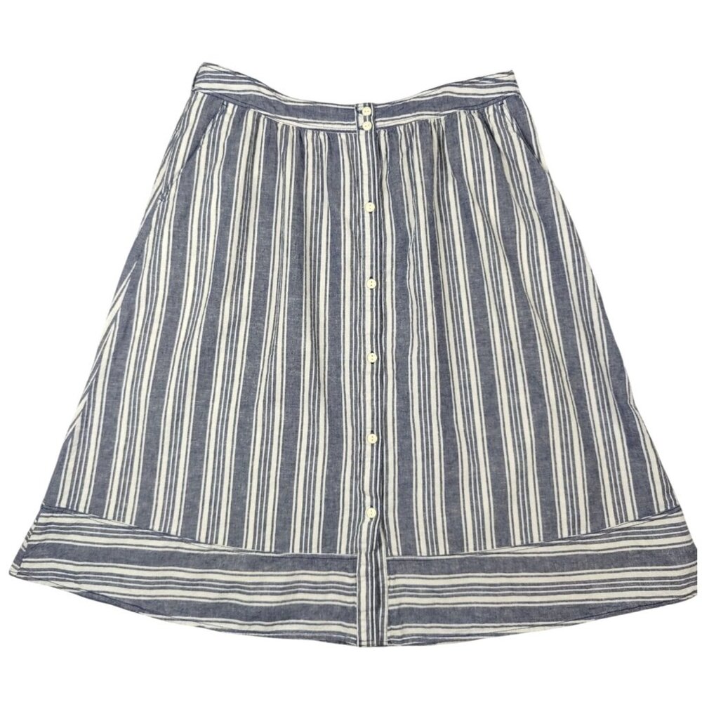 Peyton & Parker Blues Striped Button A Line Skirt Size 16